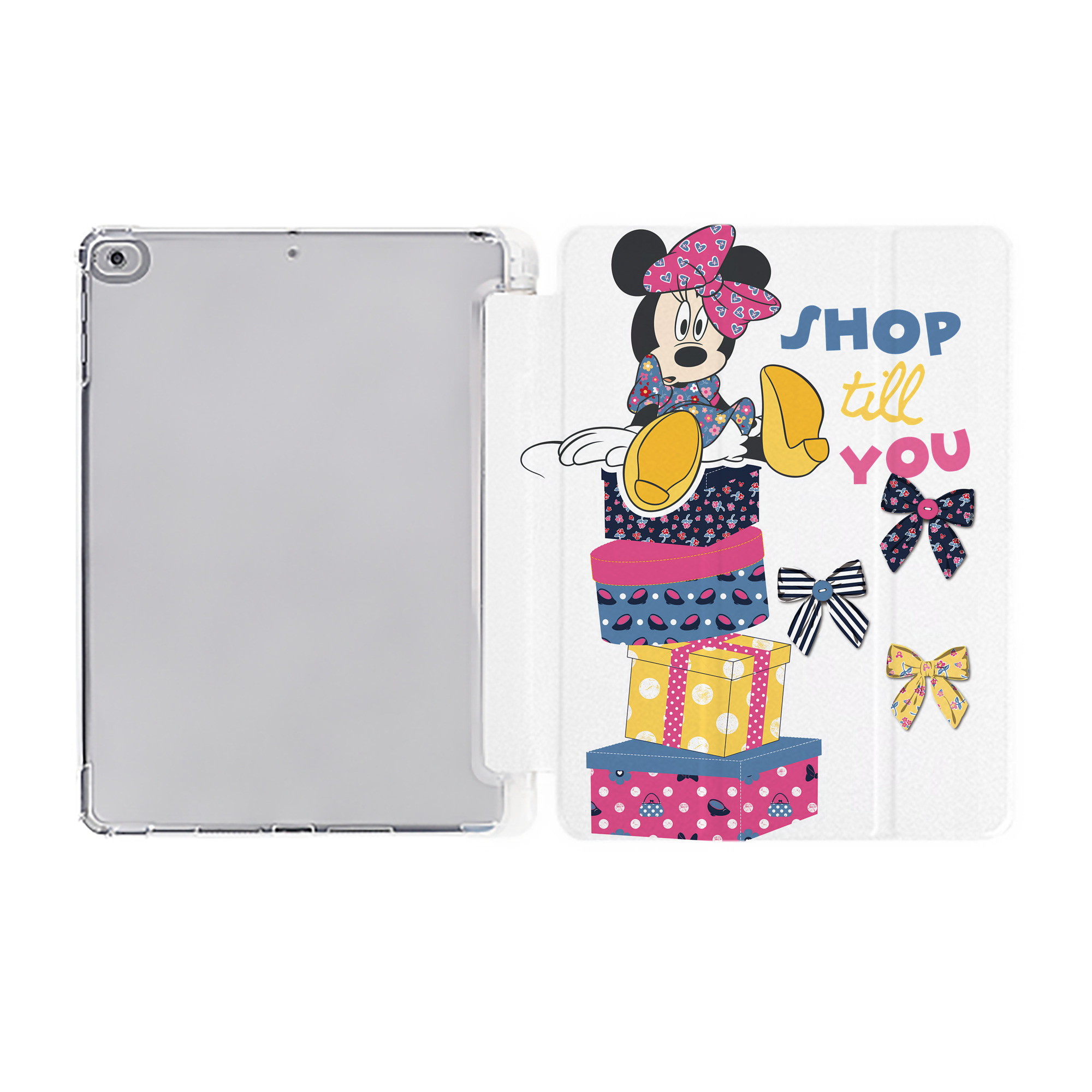 （画像用） ミッキーマウス Mickey Mouse IPad ケース ペン収納付き 三つ折りスタンド PUレザー×シリコン 対応機種9.5/10.5/10.9インチ